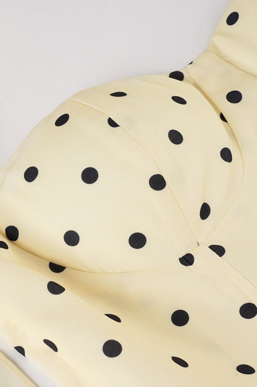 Polka Dot Sweetheart Bustier Spaghetti Strap Bubble Hem Mini Dress