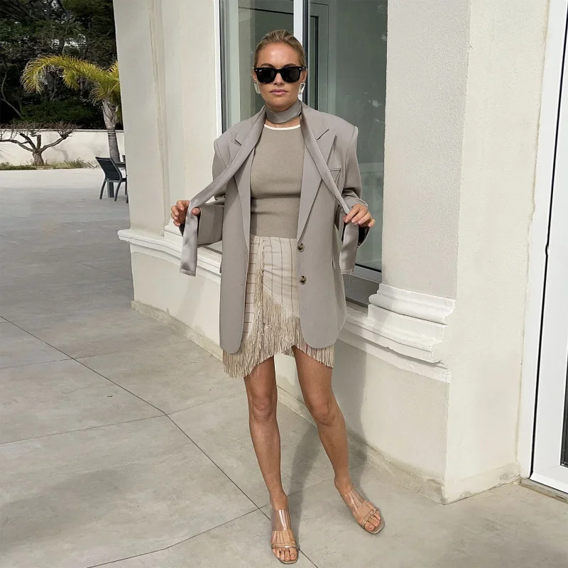 Ootddress Casual For Women Contrast Y2k Top Vest Backless Patchwork Pullover Top Slim Sheer Tracksuit Summer Cute Female Tank Top