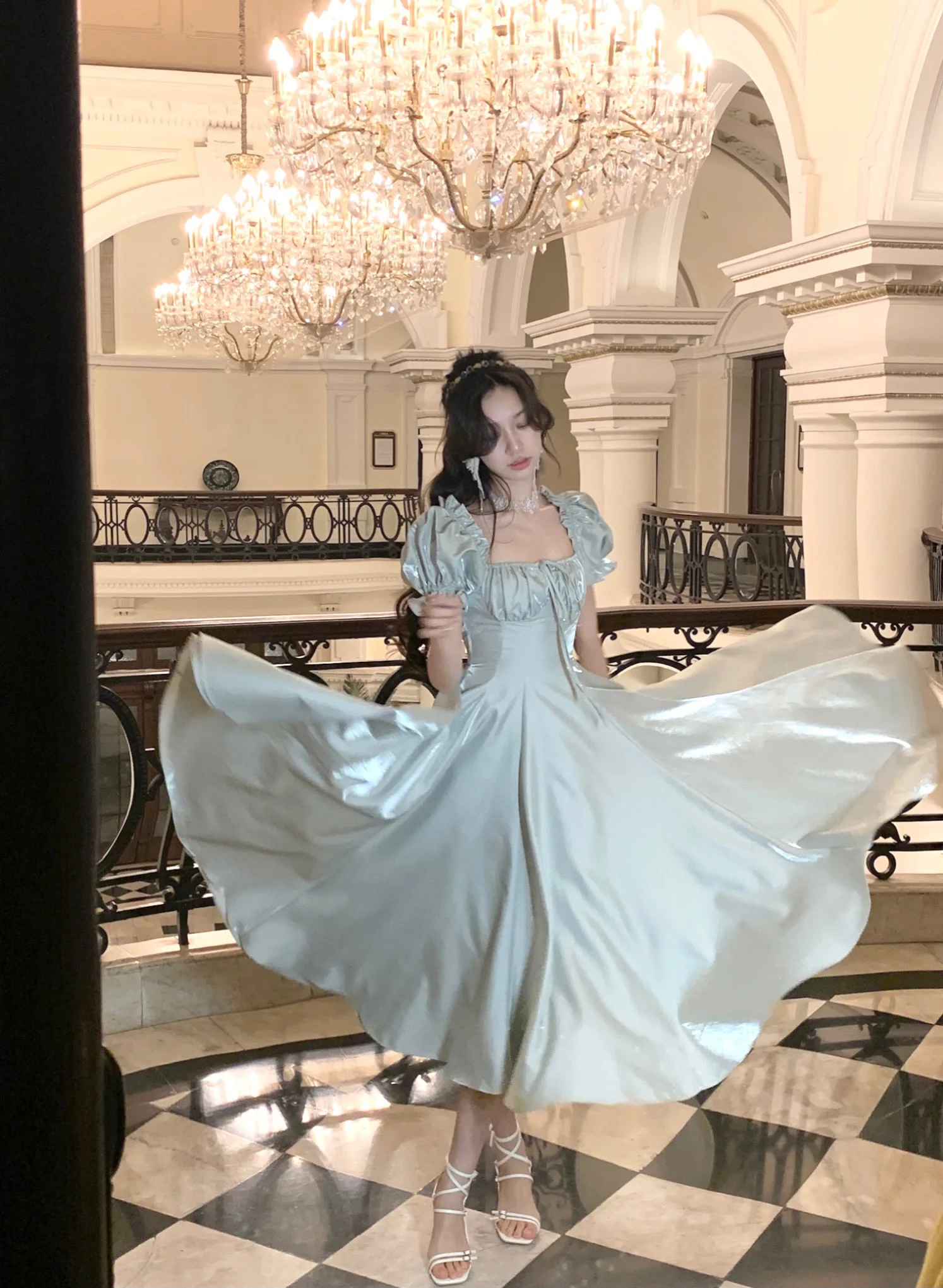 Elegant Evening Party Dress Women 2025 Spring Summer Prom Robe Vestidos Korean A-line Princess Romantic Graduation Dresses New