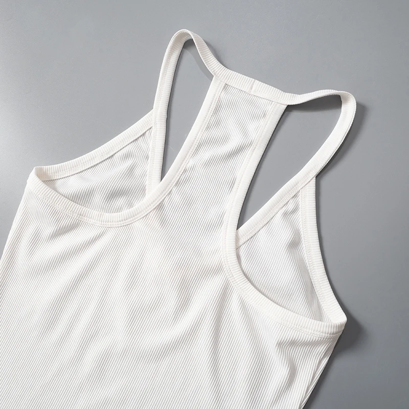 Sleeveless V Neck Ribbed Tank Top Spring Summer 2025 Women Clothes Casual Basic Top Black White Gray Camisole Wholesale