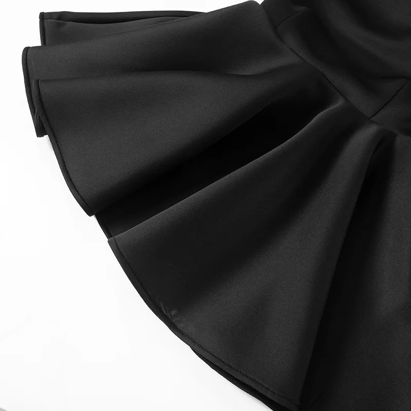 Ootddress Big Backless Bow Dress For Women Slim Pleated Sexy Sleeveless Solid Splice Halter Neck Evening Party Mini Dress Female