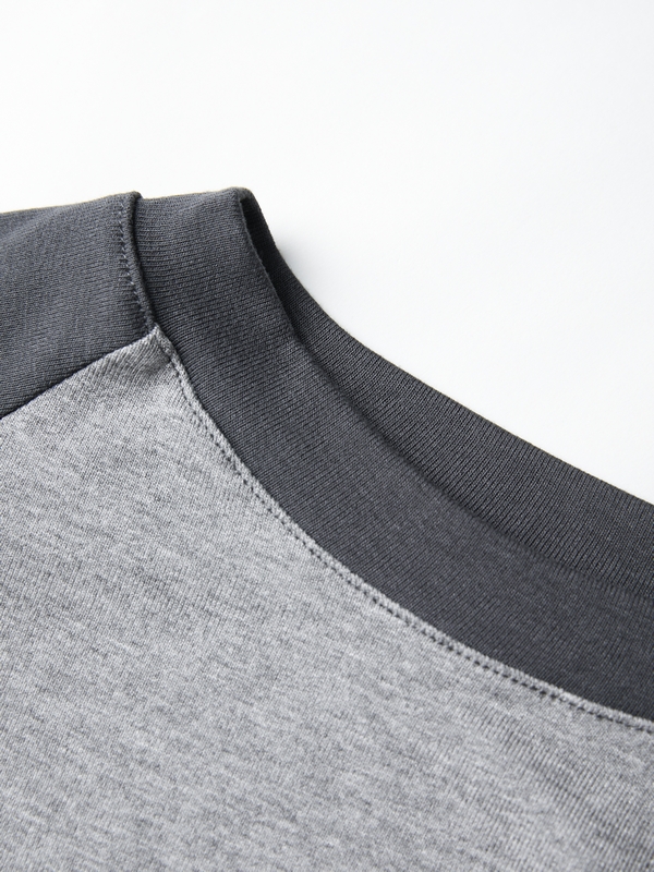 Raglan Sleeve Rib Crop Top