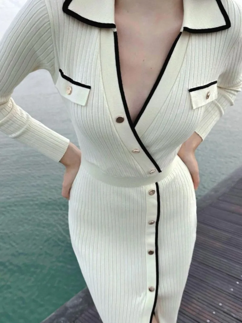 Ootddress Side Slit Maxi Dresses For Women Knitted Slim Bodycon Dress Women's Holiday Casual Party Temperament Evening Dress Woman 24 Ootddress Side Slit Maxi Dresses For Women Knitted Slim Bodycon Dress Women's Holiday Casual Party Temperament Evening Dress Woman