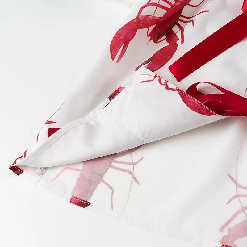 Cartoon Cray Printing Long Pants Set For Women 2025 Summer Short Sleeve Shirt High Waist Wide Leg Pant 2 Piece Sets Lady Outfits