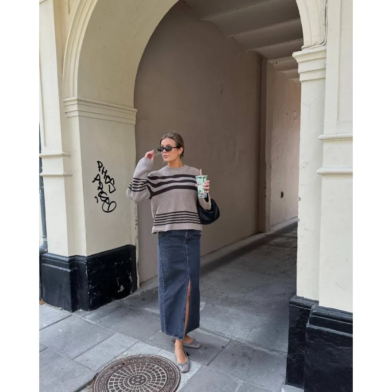 Ootddress Striped Casual Knitwear Top Female Loose Autumn 2025 High Waist Contrast Knit Sweater Slim Patchwork Streetwear Pullover 16 Ootddress Striped Casual Knitwear Top Female Loose Autumn 2025 High Waist Contrast Knit Sweater Slim Patchwork Streetwear Pullover