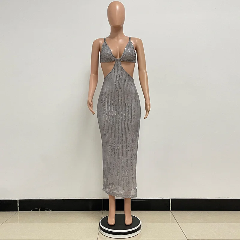 Sexy Hollow High Waist Slit Evening Dress Fashion Sequined Backless Sleeveless Elegant Party Dresses Solid Long Graduation Dress 81 Sexy Hollow High Waist Slit Evening Dress Fashion Sequined Backless Sleeveless Elegant Party Dresses Solid Long Graduation Dress