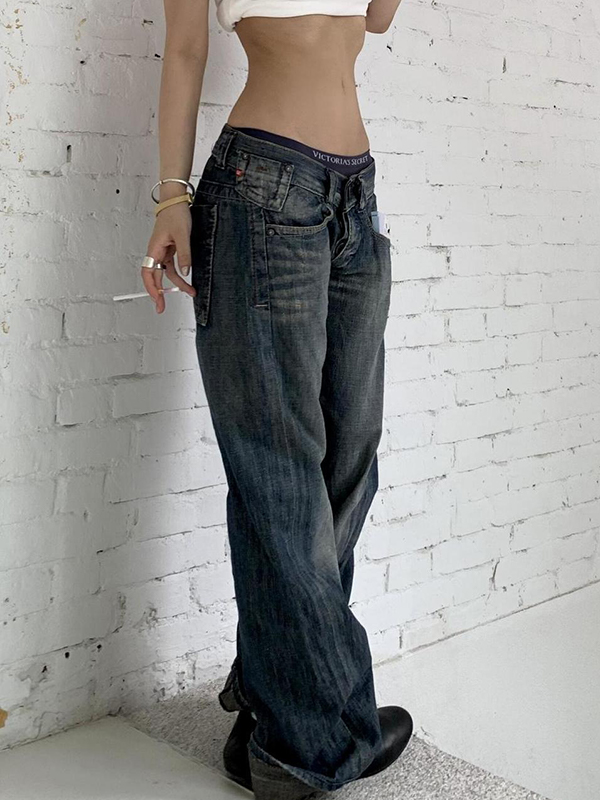 Vintage Wash And Distressing Boyfriend Jeans