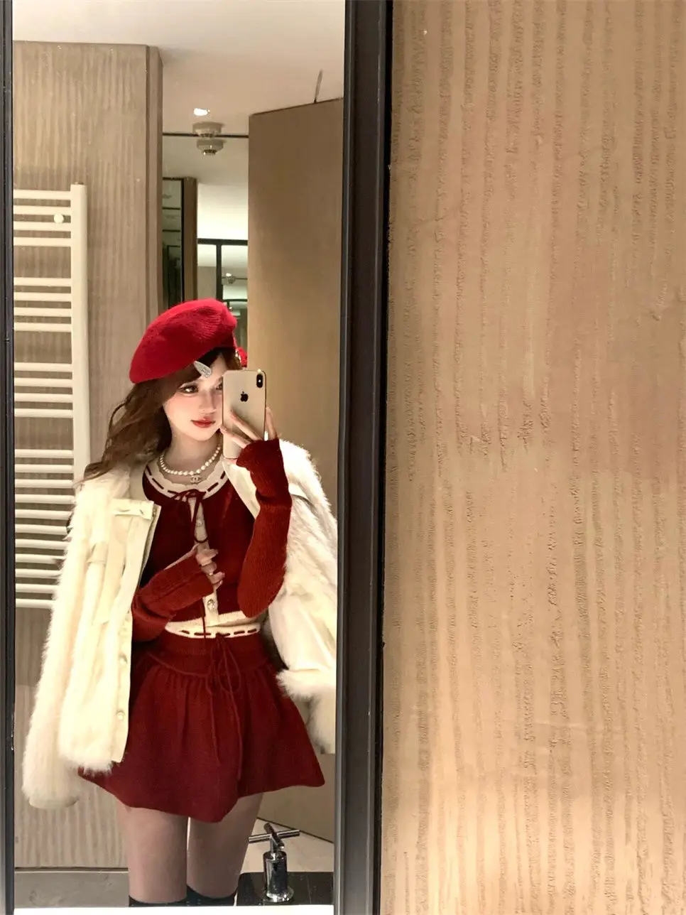 Y2K Two-Piece Knitwear Suit Women Single Breasted Long Sleeve Cropped Top High Waist Mini Skirt Korean Fashion Knitted Outfits