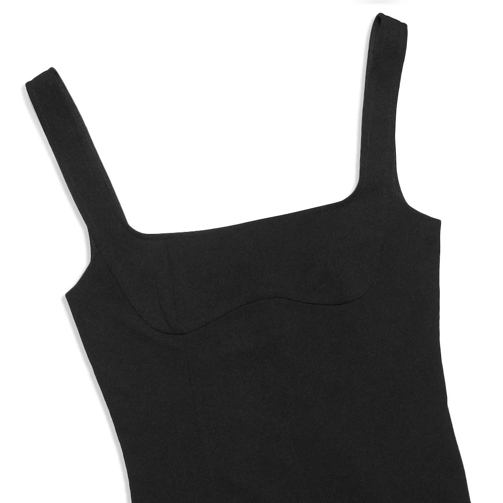Ootddress Black Elegant Sexy Mini Dress For Women Sundress New Spaghetti Strap Backless Bodycon Club Party Short Dress Vestido