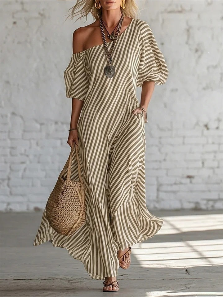 Simple Solid Color Patchwork Dress