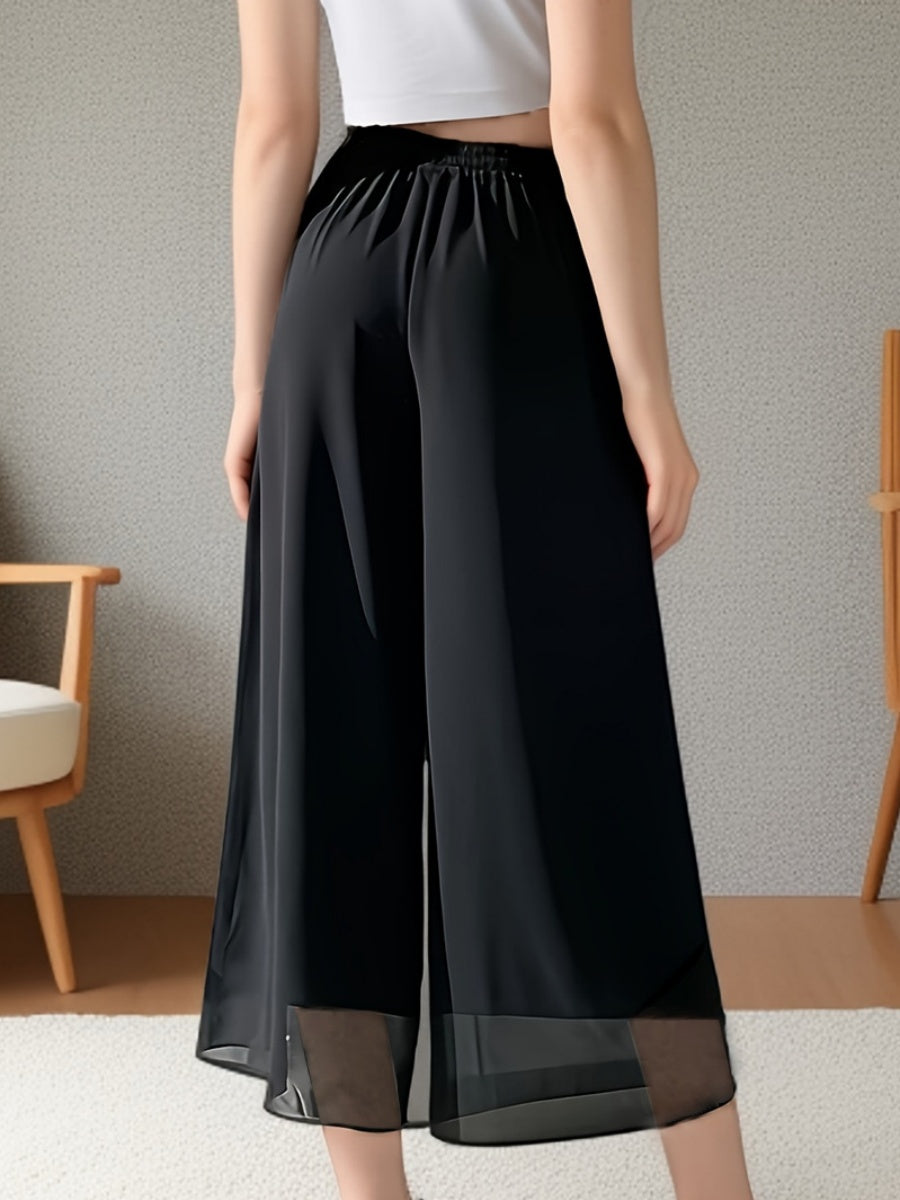 Leisure Chiffon Wide-leg Pants Loose-fit Pants