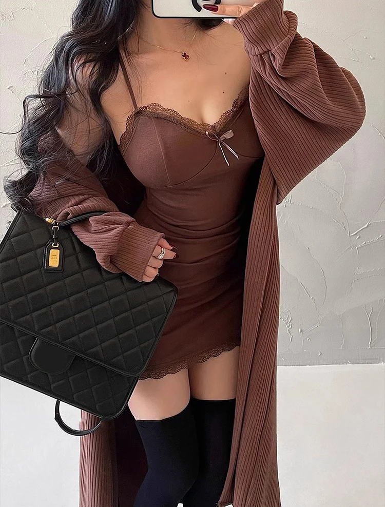 Y2K Retro Lace Patchwork Spaghetti Strap Black Bodycon Dress Mini Fashion Aesthetic Bow Club Party Sexy Dresses for Women 18 Y2K Retro Lace Patchwork Spaghetti Strap Black Bodycon Dress Mini Fashion Aesthetic Bow Club Party Sexy Dresses for Women