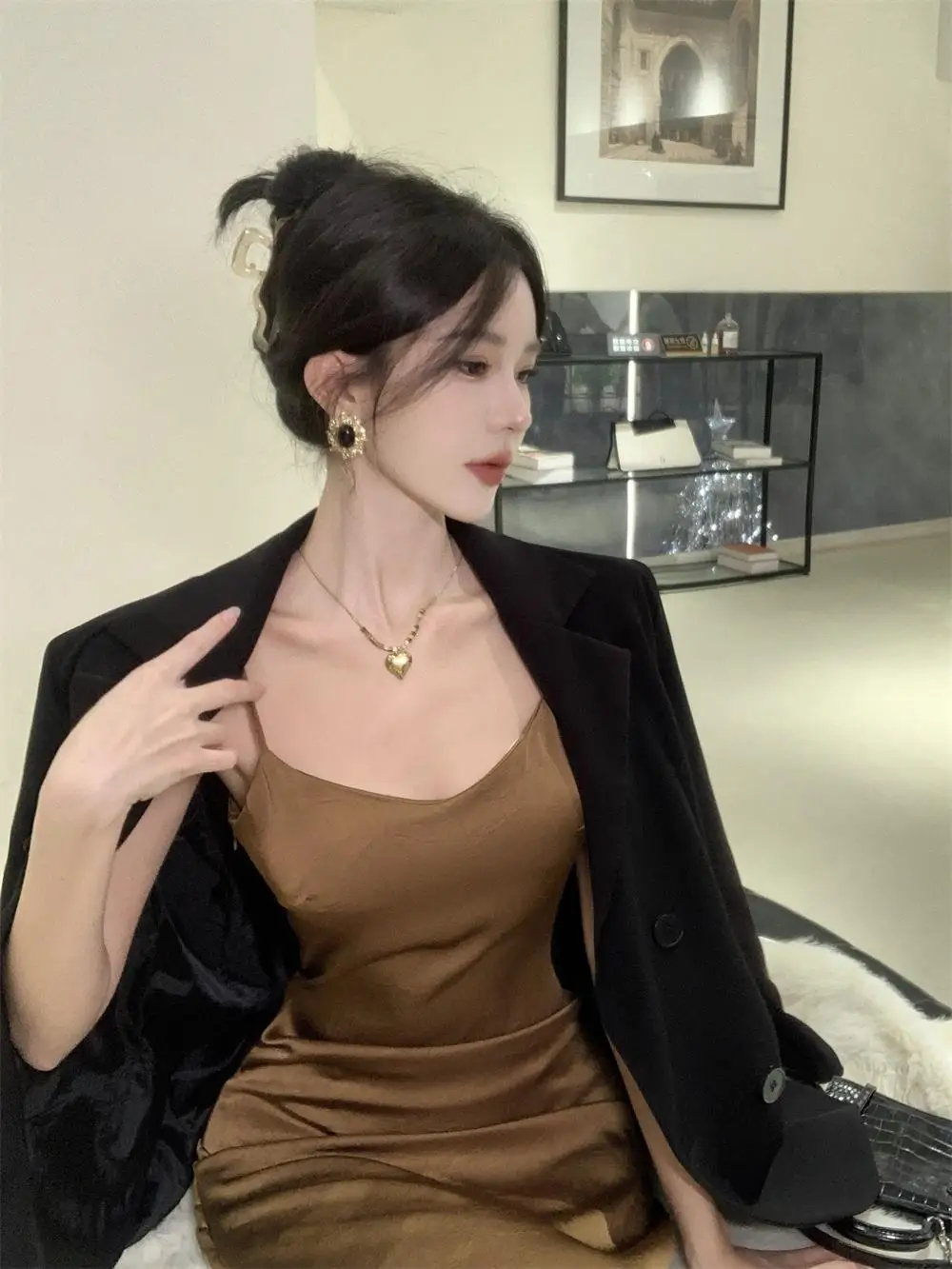 French Vintage Evening Party Dress Spaghetti Strap Long Dresses for Women Summer New Backless Slim Prom Robe Maxi Vestidos Mujer