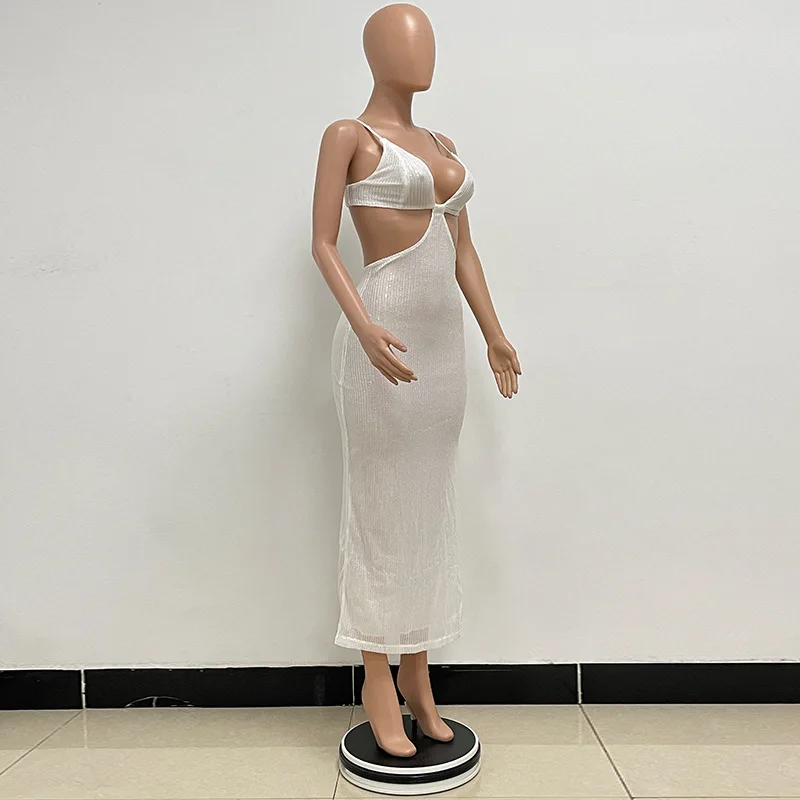 Sexy Hollow High Waist Slit Evening Dress Fashion Sequined Backless Sleeveless Elegant Party Dresses Solid Long Graduation Dress 99 Sexy Hollow High Waist Slit Evening Dress Fashion Sequined Backless Sleeveless Elegant Party Dresses Solid Long Graduation Dress