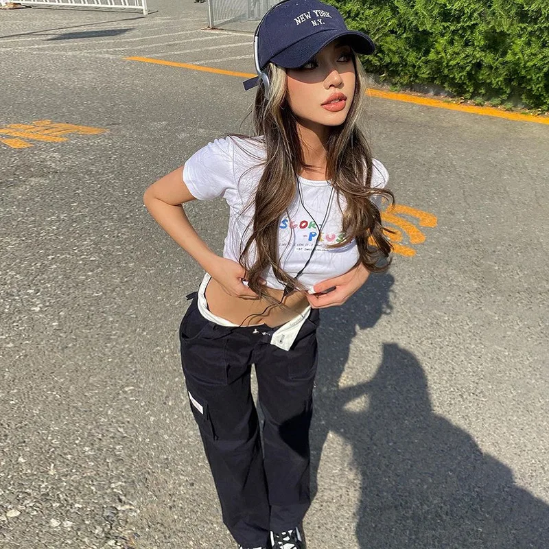 Ootddress Harajuku Vintage Cargo Pants Women Low Waist Casual Wide Legs Long Pants Femme Hippie Straight Y2k Pants Trousers 2025 10 Ootddress Harajuku Vintage Cargo Pants Women Low Waist Casual Wide Legs Long Pants Femme Hippie Straight Y2k Pants Trousers 2025
