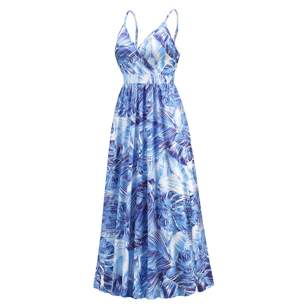 Bohemian Style Print Spaghetti Strap Dresses Women Sexy V-neck Backless Beach Vacation Long Dress Female Vestido 2025 Summer New 33 LQ479-lan-(6).jpg