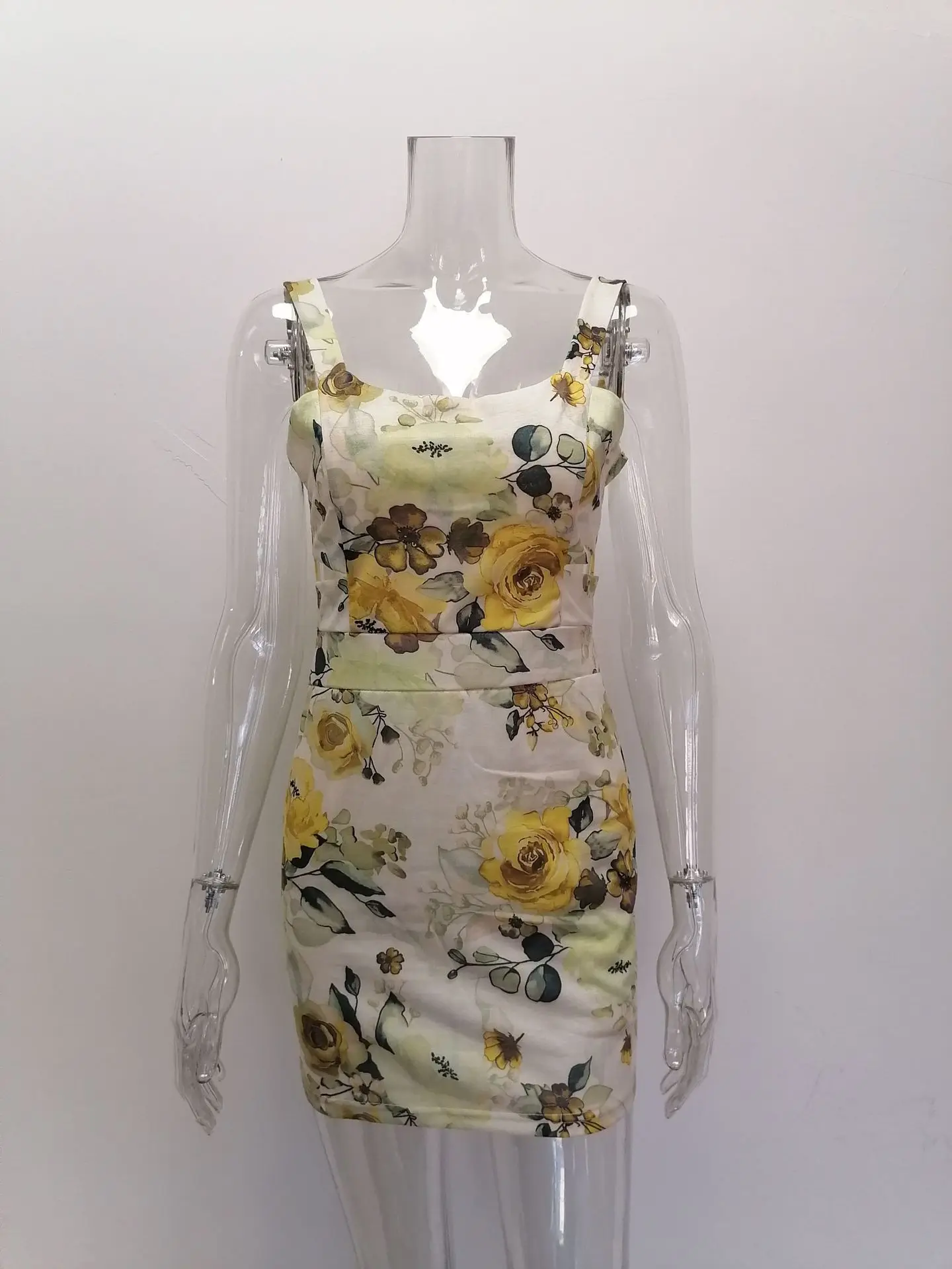 Summer Spaghetti Strap Mini Dresses For Women Color Printed Sleeveless Sexy Hollow Out Short Bodycon Dress Streetwear Vestidos 9 Summer Spaghetti Strap Mini Dresses For Women Color Printed Sleeveless Sexy Hollow Out Short Bodycon Dress Streetwear Vestidos