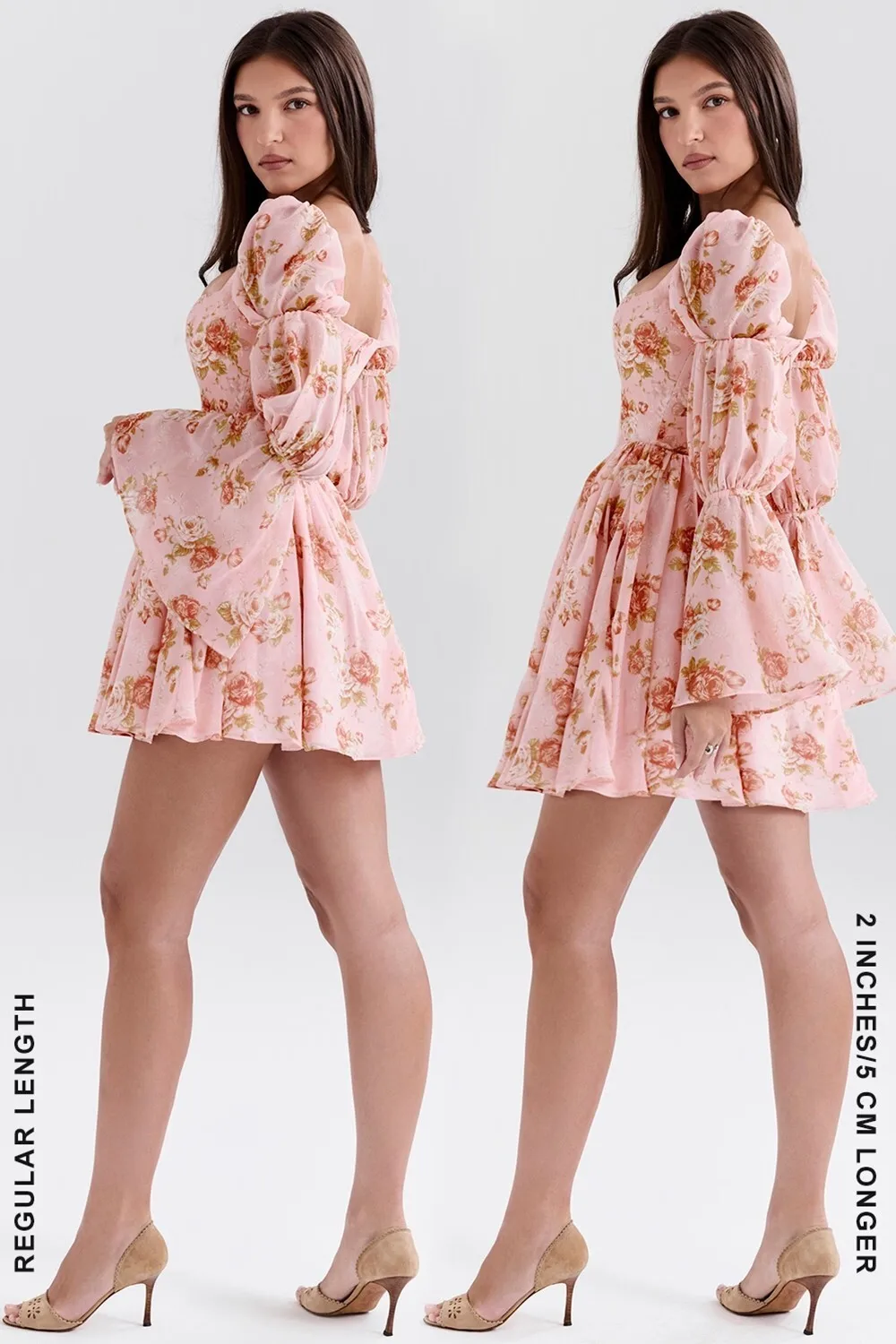 Ootddress Elegant Horn Long Sleeve Bodycon Printed Short Skirt Female Sexy Square Neck Slim Female Dress Party Club Evening Dress