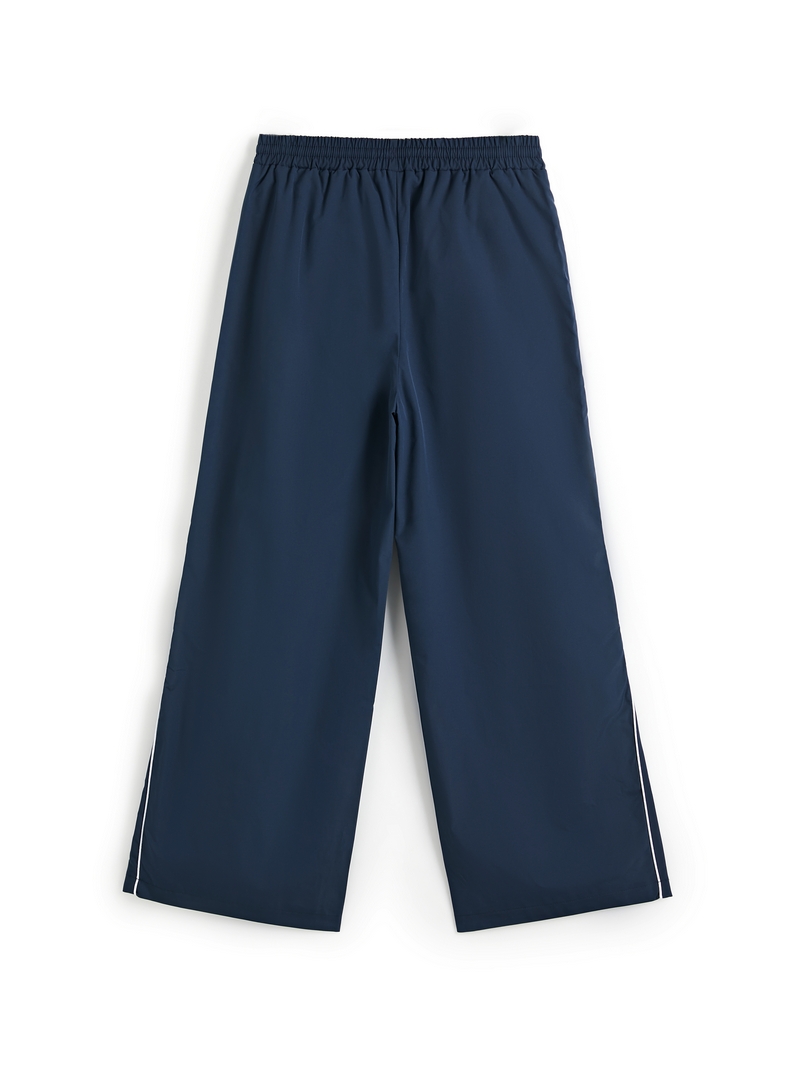 Vintage Piping Wide Leg Parachute Pants