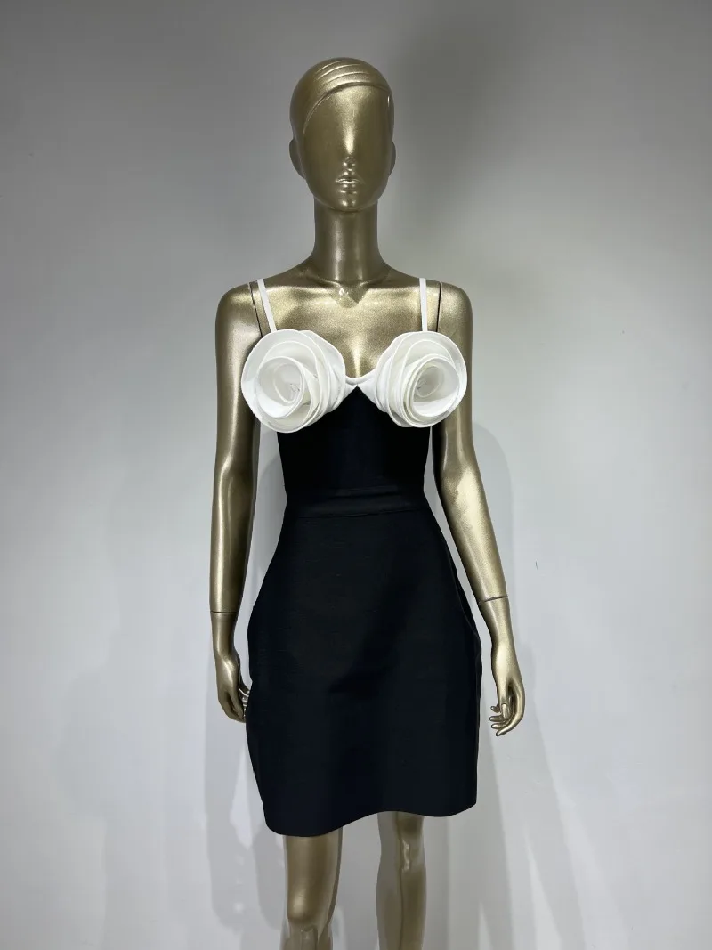 Ootddress Flower Sundress For Women Fashion Sleeveless Sexy Off Shoulder A-line Dresses Lady Party Elegant Evening Dress Female New