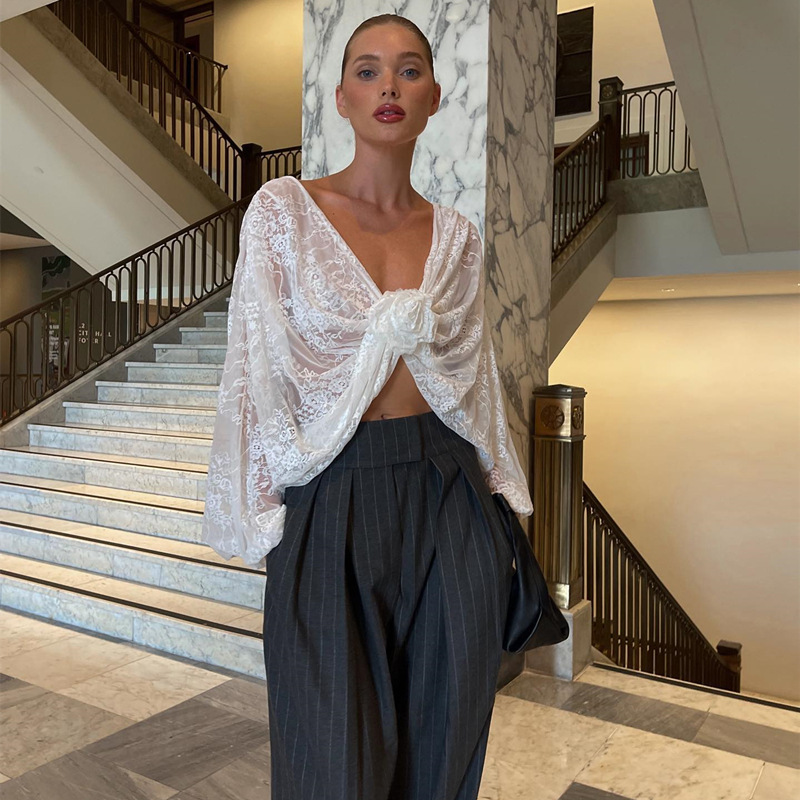 Ootddress Flower Splice Mesh Shirts For Women Sexy See Through Loose Long Sleeve Crop Tops Hot Girls Club Lace Shirt Lady 2025 New 19 Ootddress Flower Splice Mesh Shirts For Women Sexy See Through Loose Long Sleeve Crop Tops Hot Girls Club Lace Shirt Lady 2025 New