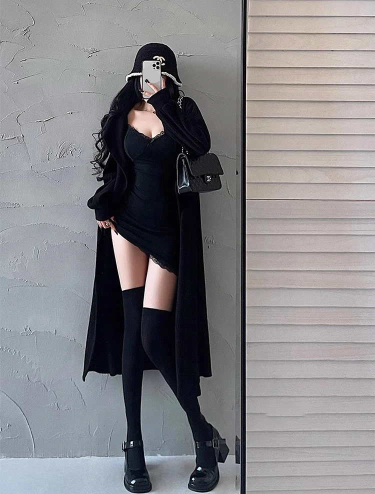 Y2K Retro Lace Patchwork Spaghetti Strap Black Bodycon Dress Mini Fashion Aesthetic Bow Club Party Sexy Dresses for Women 24 Y2K Retro Lace Patchwork Spaghetti Strap Black Bodycon Dress Mini Fashion Aesthetic Bow Club Party Sexy Dresses for Women