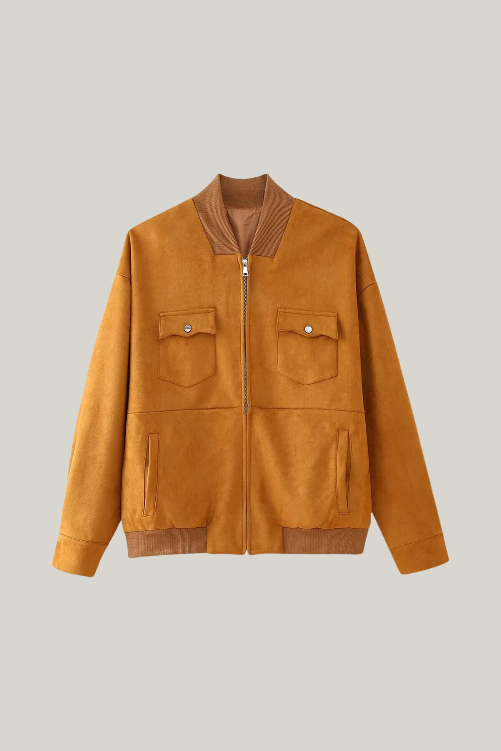 Drop Shape Jacket Drop Shoulder Suede Jacket