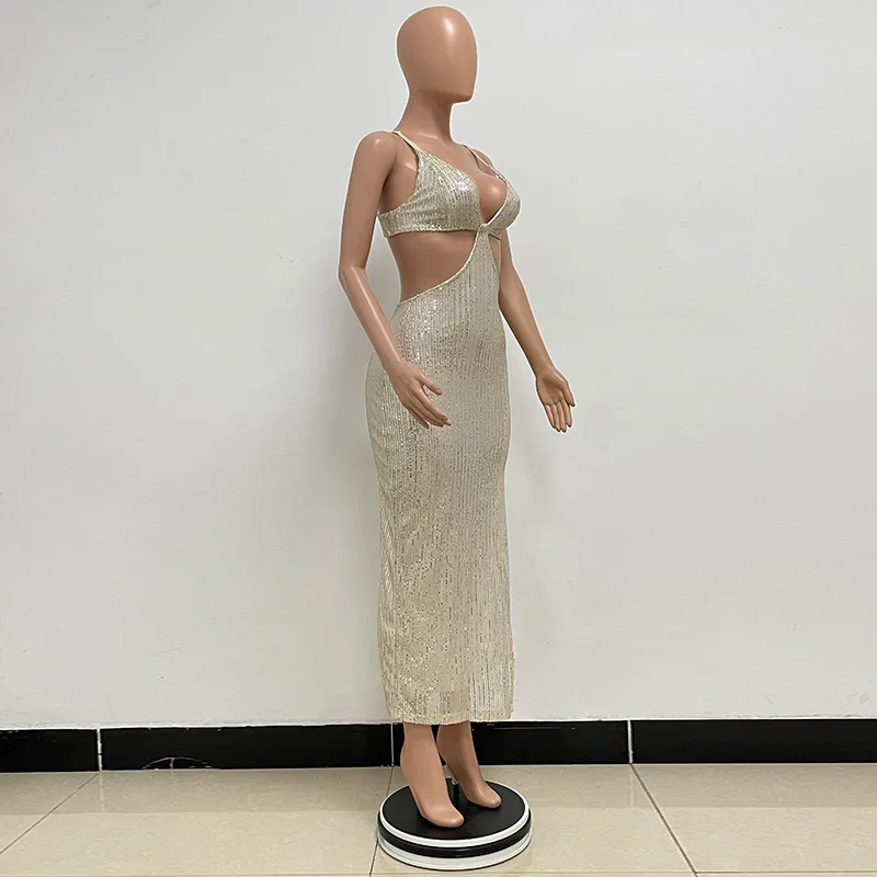 Sexy Hollow High Waist Slit Evening Dress Fashion Sequined Backless Sleeveless Elegant Party Dresses Solid Long Graduation Dress 67 Sexy Hollow High Waist Slit Evening Dress Fashion Sequined Backless Sleeveless Elegant Party Dresses Solid Long Graduation Dress