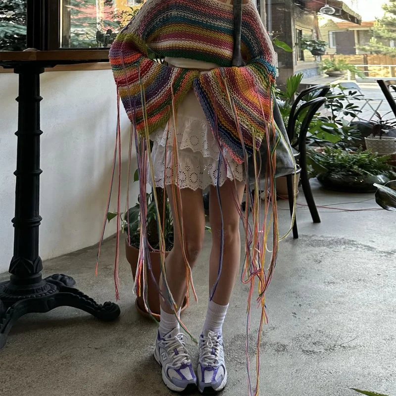 Ootddress Tassel Contrast Holiday Sweater Pullovers For Women Loose Flared Sleeve Beach Boho Knit Female Cover up Pullover Crop top 25 Ootddress Tassel Contrast Holiday Sweater Pullovers For Women Loose Flared Sleeve Beach Boho Knit Female Cover up Pullover Crop top