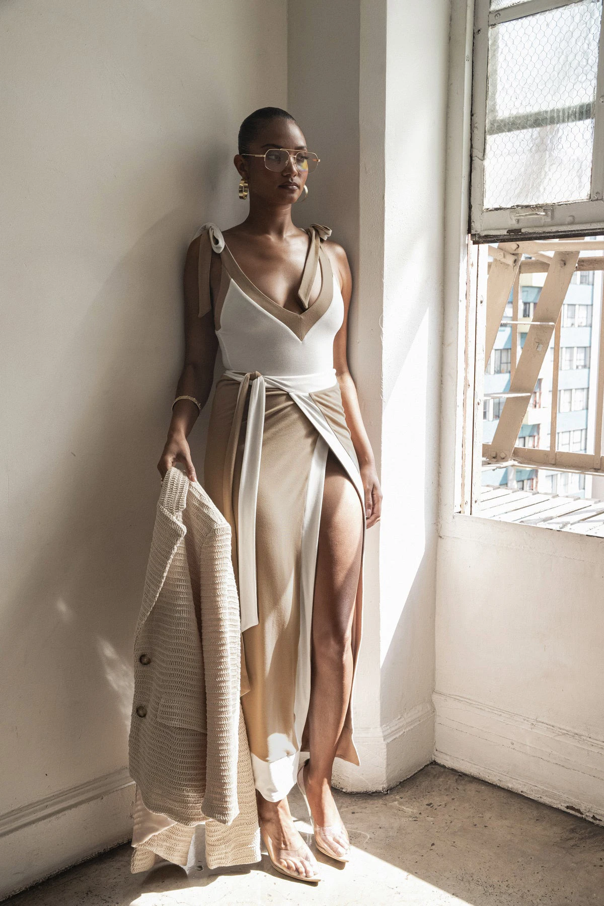 10.jpg Sexy Sleeveless Deep V Tight Bobysuit Top Skirt Two-piece Set Women Patchwork Elegant Party Autumn Winter New Set 2025