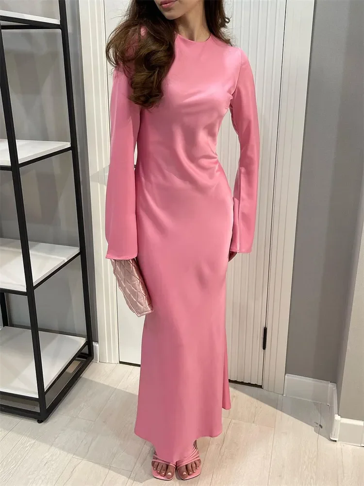 Ootddress Stain Slim Maxi Dresses For Women Elegant Solid Party Evening Dress Women's High Waist Luxury Femme Autumn Fashion Dress 11 Ootddress Stain Slim Maxi Dresses For Women Elegant Solid Party Evening Dress Women's High Waist Luxury Femme Autumn Fashion Dress