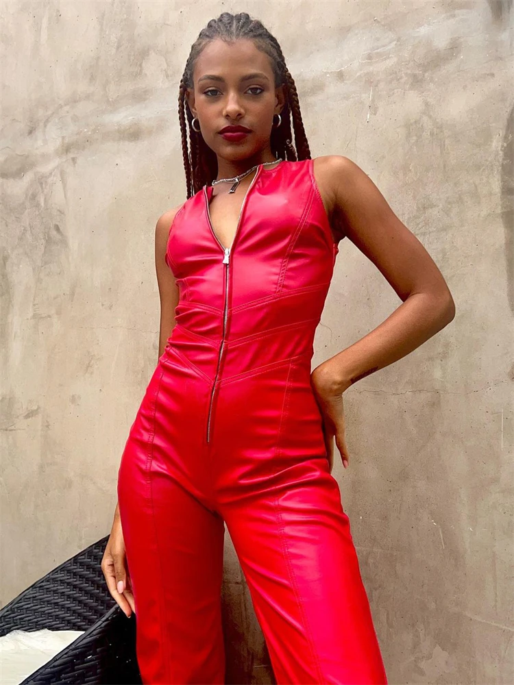Ootddress PU Leather Backless Jumpsuit Women 2025 Casual Wide Leg Jumpsuit Overalls For Women Skinny Streetwear Hot Faux Jumpsuit 17 Ootddress PU Leather Backless Jumpsuit Women 2025 Casual Wide Leg Jumpsuit Overalls For Women Skinny Streetwear Hot Faux Jumpsuit