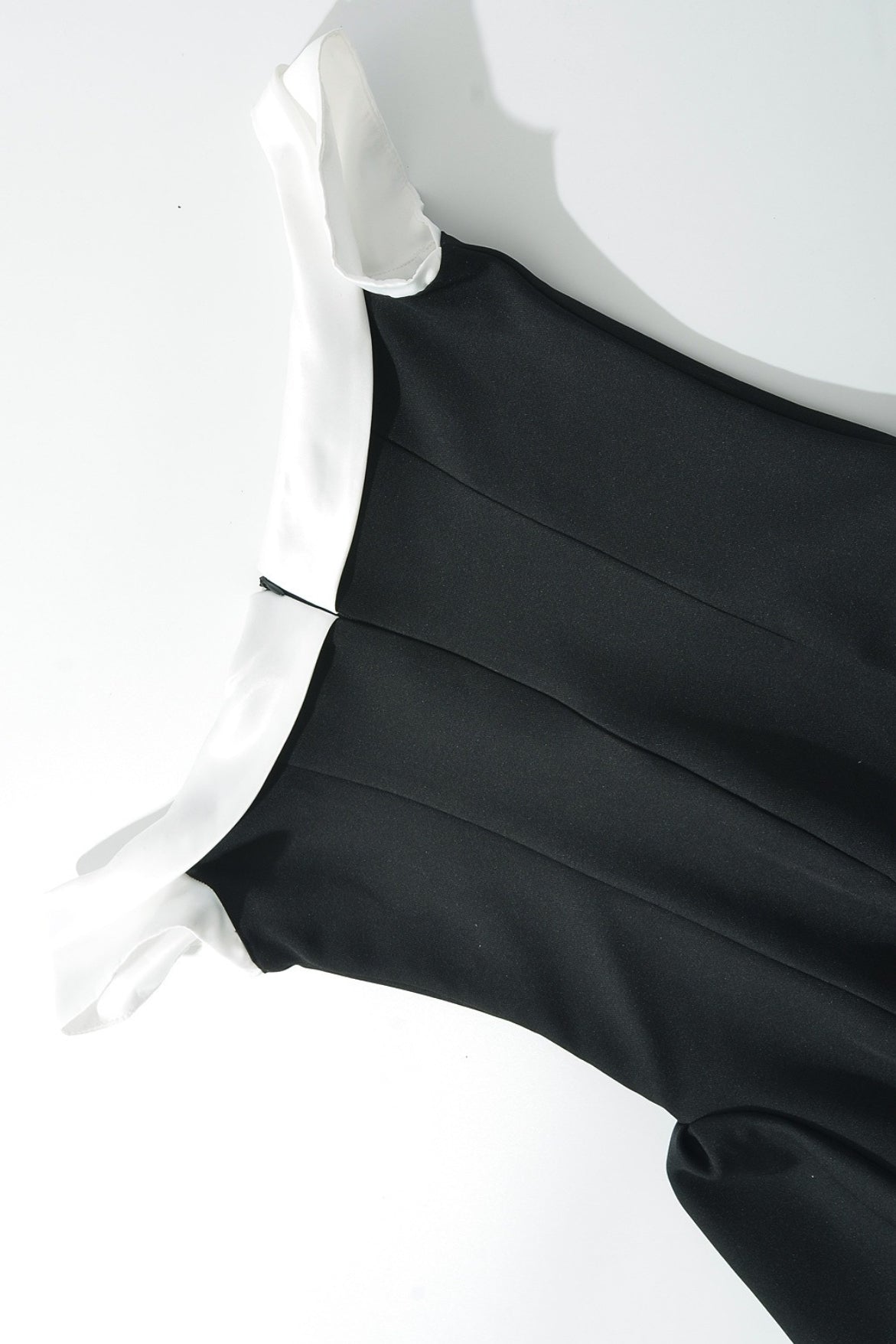 Contrast Fold Over Off Shoulder Pleated Fit And Flare Mini Dress