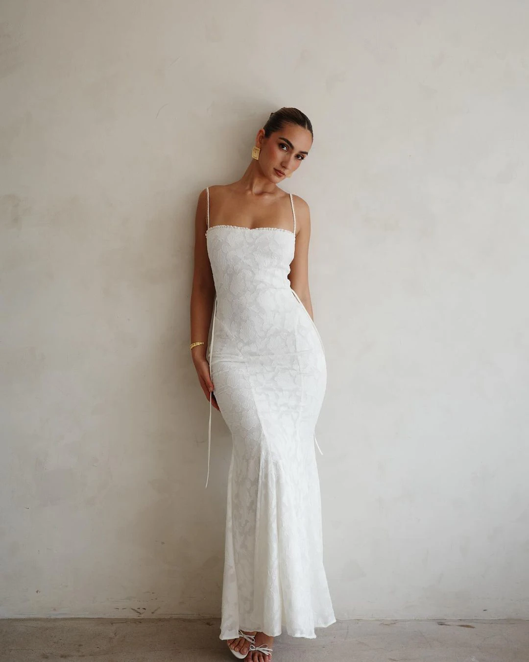 Ootddress-Women's Sexy Sleeveless Lace Patchwork Backless Bodycon Maxi Dress, Elegant Party Club Evening Dress, Summer