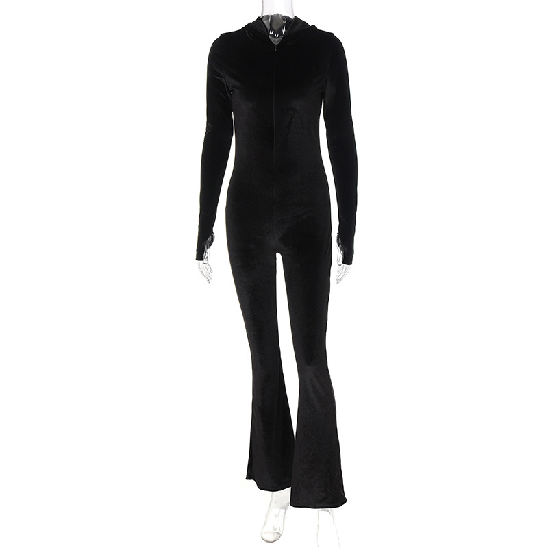 Ootddress Black Corduroy Bodycon Hooded Jumpsuit Women Autumn New Long Sleeve V-Neck Outfits Female Overalls Fitness 2025 New 15 Ootddress Black Corduroy Bodycon Hooded Jumpsuit Women Autumn New Long Sleeve V-Neck Outfits Female Overalls Fitness 2025 New