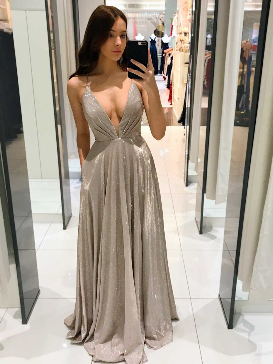 Sequins Backless Bandage Formal Dress Maxi Dresses