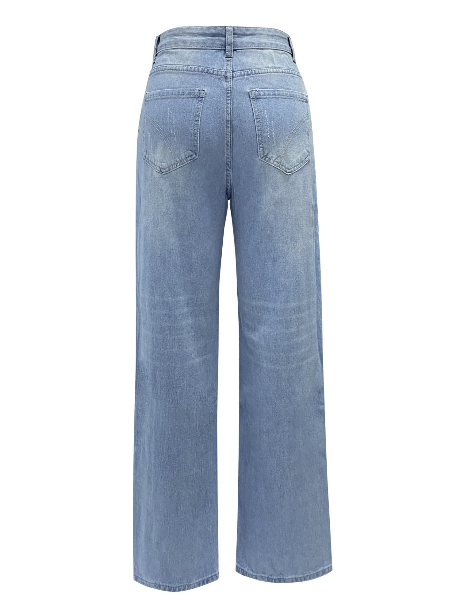 Hole Washed Loose-fit Jeans