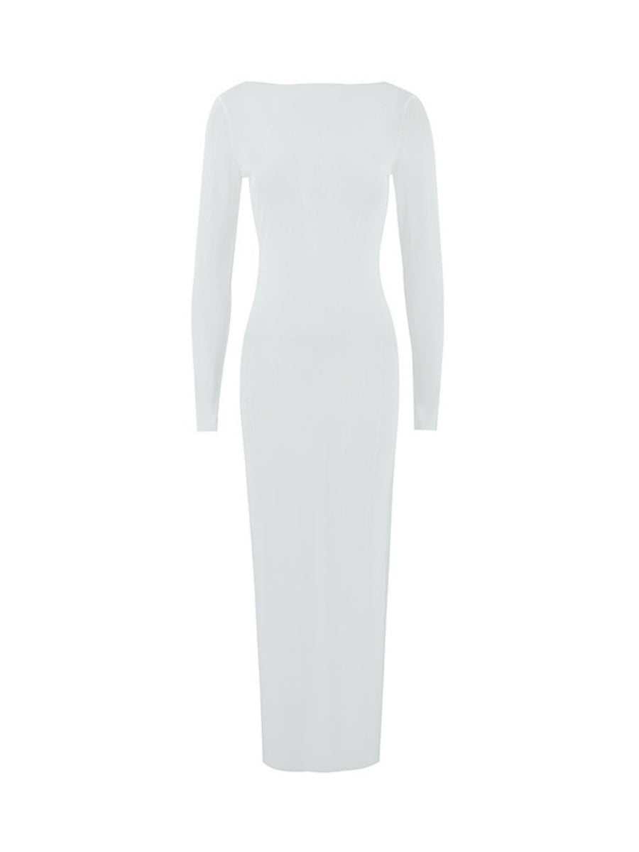 Mesh See-through Off Shoulder Sexy Maxi Dresses