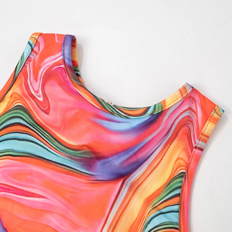 Colorful Print Romper Women Backless Sleeveless Summer Hipster Skinny Stretch Playsuit Fitness Shorts Overalls Women - Trendy and Stylish Summer Outfit 9 Colorful Print Romper Women Backless Sleeveless Summer Hipster Skinny Stretch Playsuit Fitness Shorts Overalls Women - Trendy and Stylish Summer Outfit