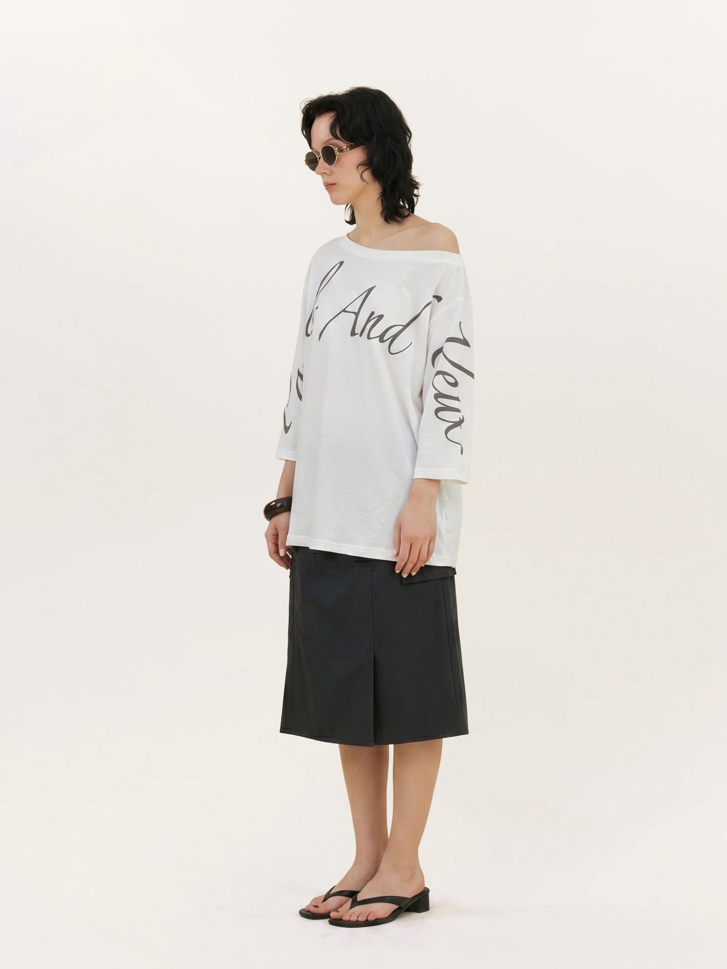 Creative Asymmetrical Print Top