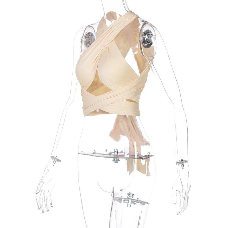 Ootddress DIY Summer Tops For Women 2025 Hot Sale Y2K Style Bandage Halter Crop Top All-Match Camis Fitness Female Beach Party Wear 17 Ootddress DIY Summer Tops For Women 2025 Hot Sale Y2K Style Bandage Halter Crop Top All-Match Camis Fitness Female Beach Party Wear