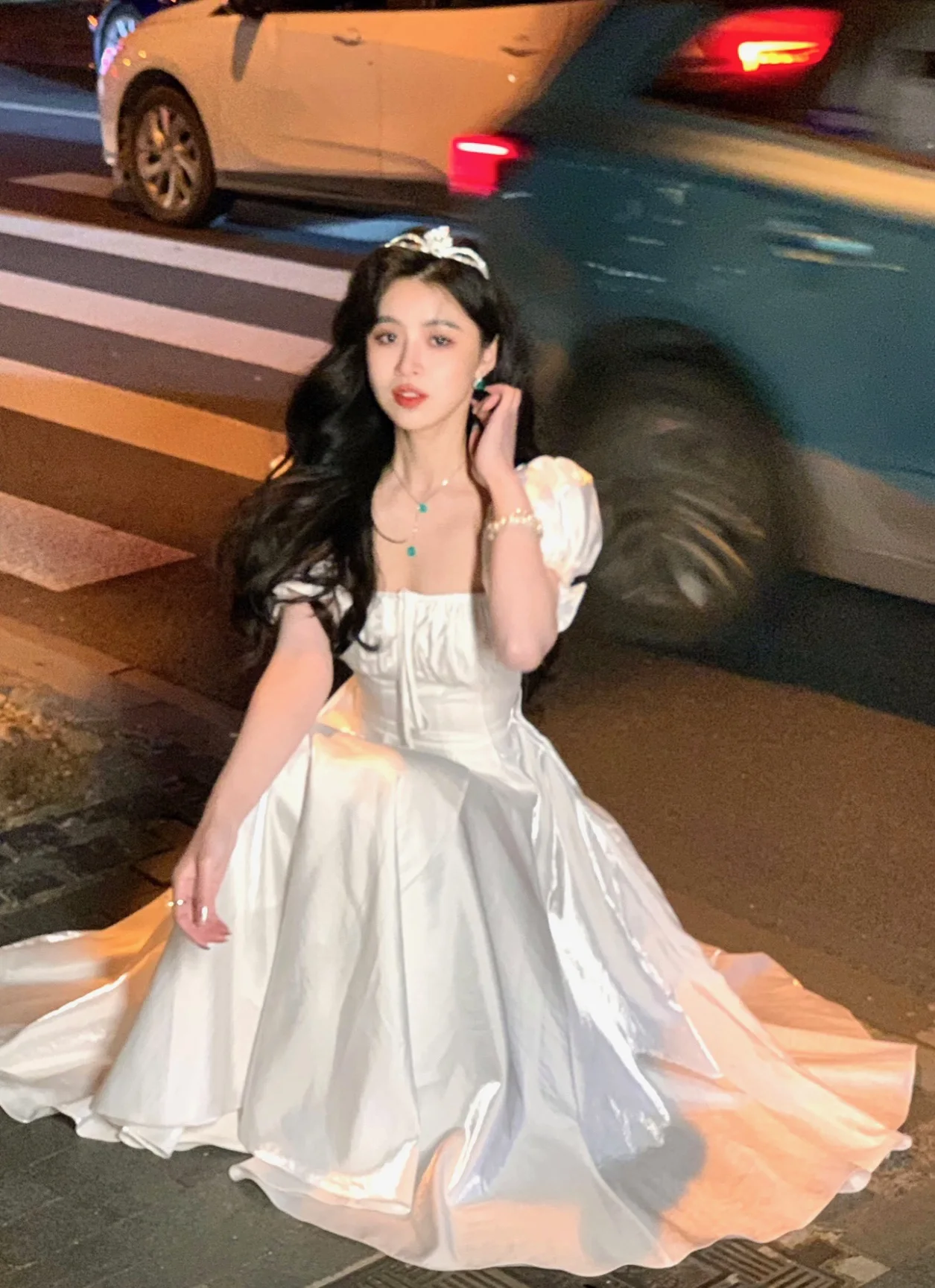 Elegant Evening Party Dress Women 2025 Spring Summer Prom Robe Vestidos Korean A-line Princess Romantic Graduation Dresses New