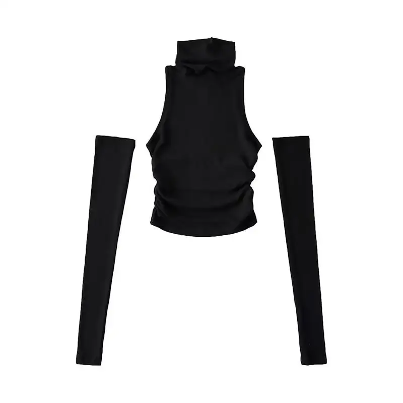 2025 New Spicy Girls Y2k Tops Oversleeve Sexy Turtleneck Tank Top for Women's Slim Fit Short tshirt Skinny Streetwear Crop Top 20 2025 New Spicy Girls Y2k Tops Oversleeve Sexy Turtleneck Tank Top for Women's Slim Fit Short tshirt Skinny Streetwear Crop Top