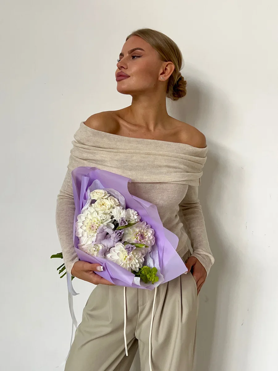 Ootddress Off-Shoulder Sexy Knit Pullover Sweater For Women Mesh See-Through Long Sleeve Backless Y2k Top Fashion Knitwear Pullover 12 Ootddress Off-Shoulder Sexy Knit Pullover Sweater For Women Mesh See-Through Long Sleeve Backless Y2k Top Fashion Knitwear Pullover