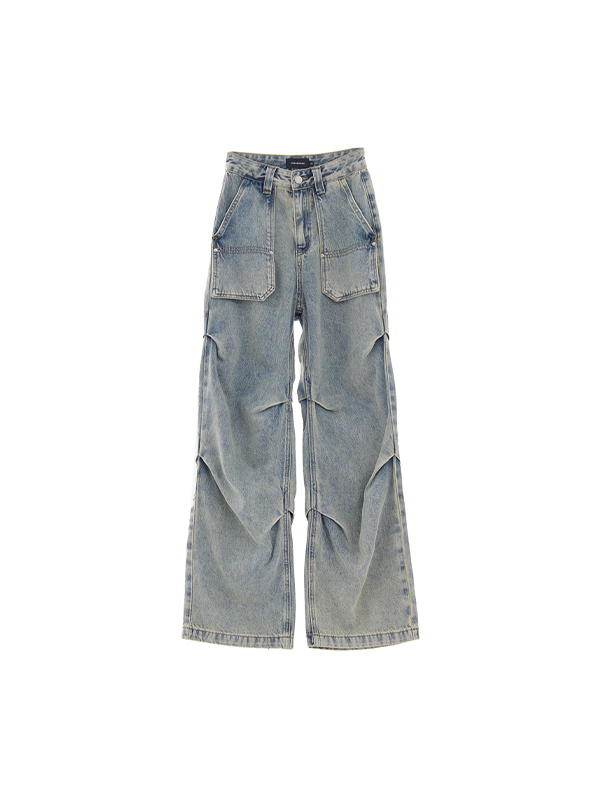 High waisted slimming versatile Cargo Jeans