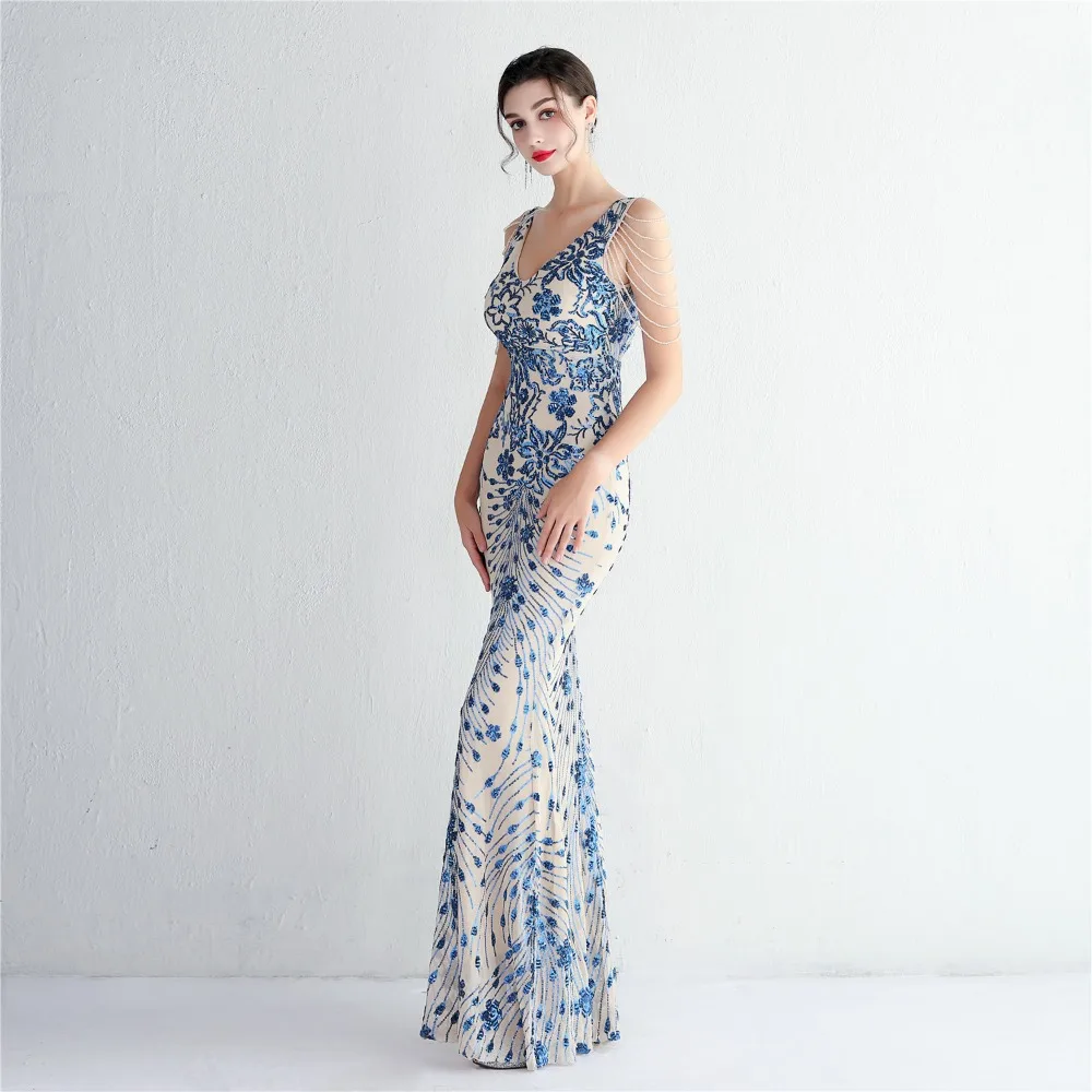 Sexy V-neck Sleeveless Dress with Stones and Crystals Fashion Sequins Tassel Elegant Women Party Dresses High Waisted Long Dress 8 103A0846.jpg