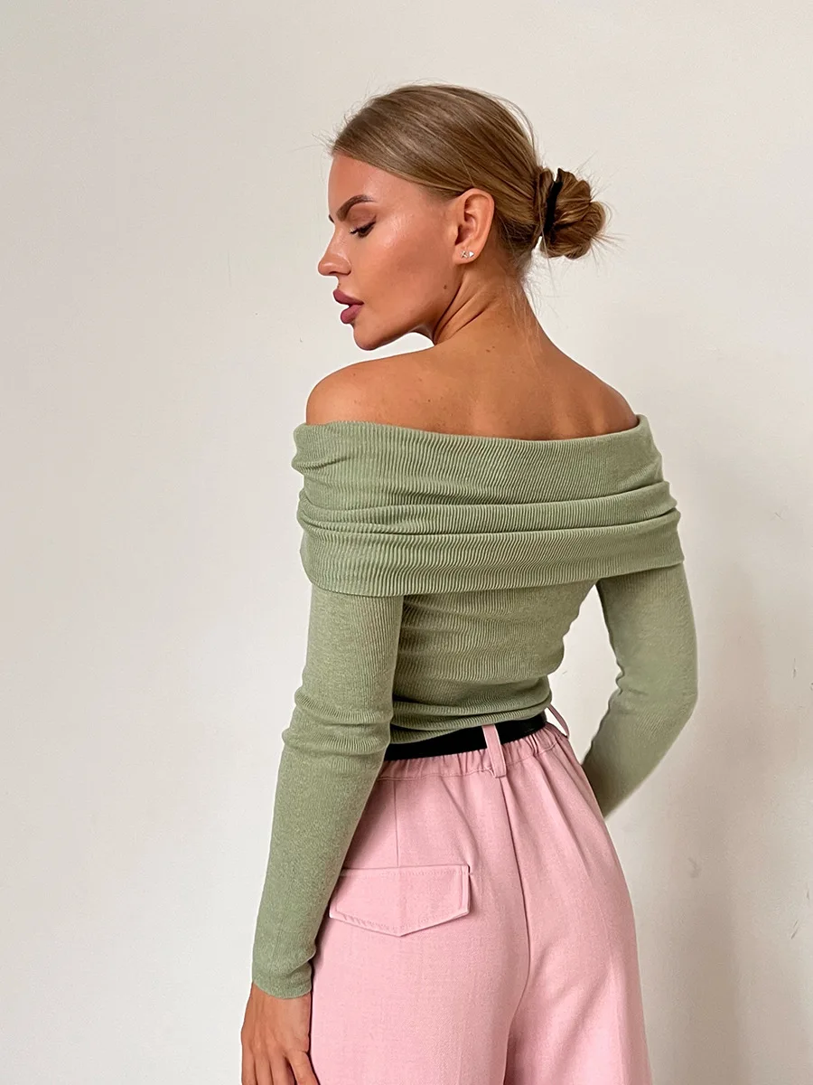 Ootddress Off-Shoulder Sexy Knit Pullover Sweater For Women Mesh See-Through Long Sleeve Backless Y2k Top Fashion Knitwear Pullover 30 Ootddress Off-Shoulder Sexy Knit Pullover Sweater For Women Mesh See-Through Long Sleeve Backless Y2k Top Fashion Knitwear Pullover
