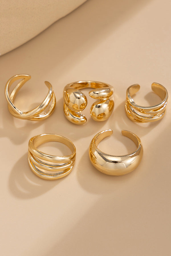 Geometric Cross Open Ring