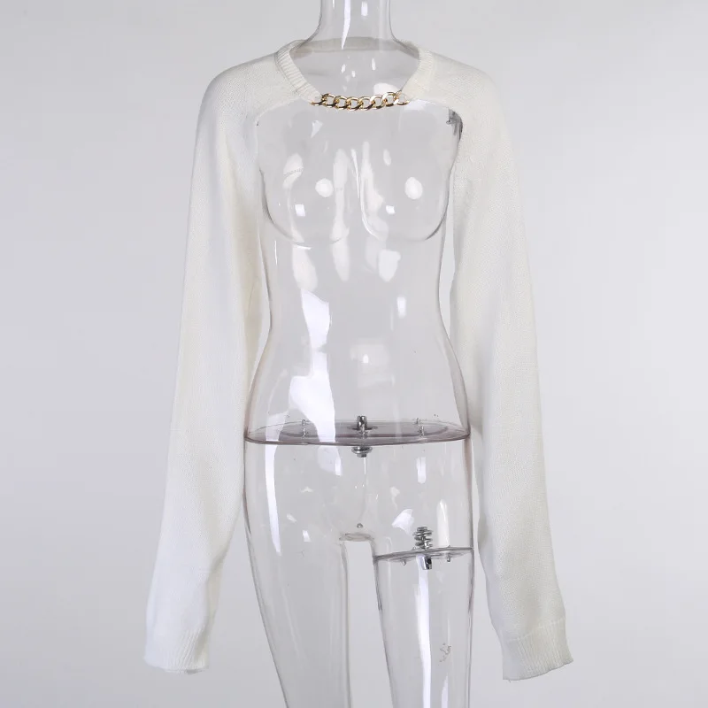 Ootddress White Women Sweater Shrugs Cropped Top Full Lantern Sleeve Knitwear Pullover Sexy Summer High Street Outwear 2025 Spring 48 Ootddress White Women Sweater Shrugs Cropped Top Full Lantern Sleeve Knitwear Pullover Sexy Summer High Street Outwear 2025 Spring