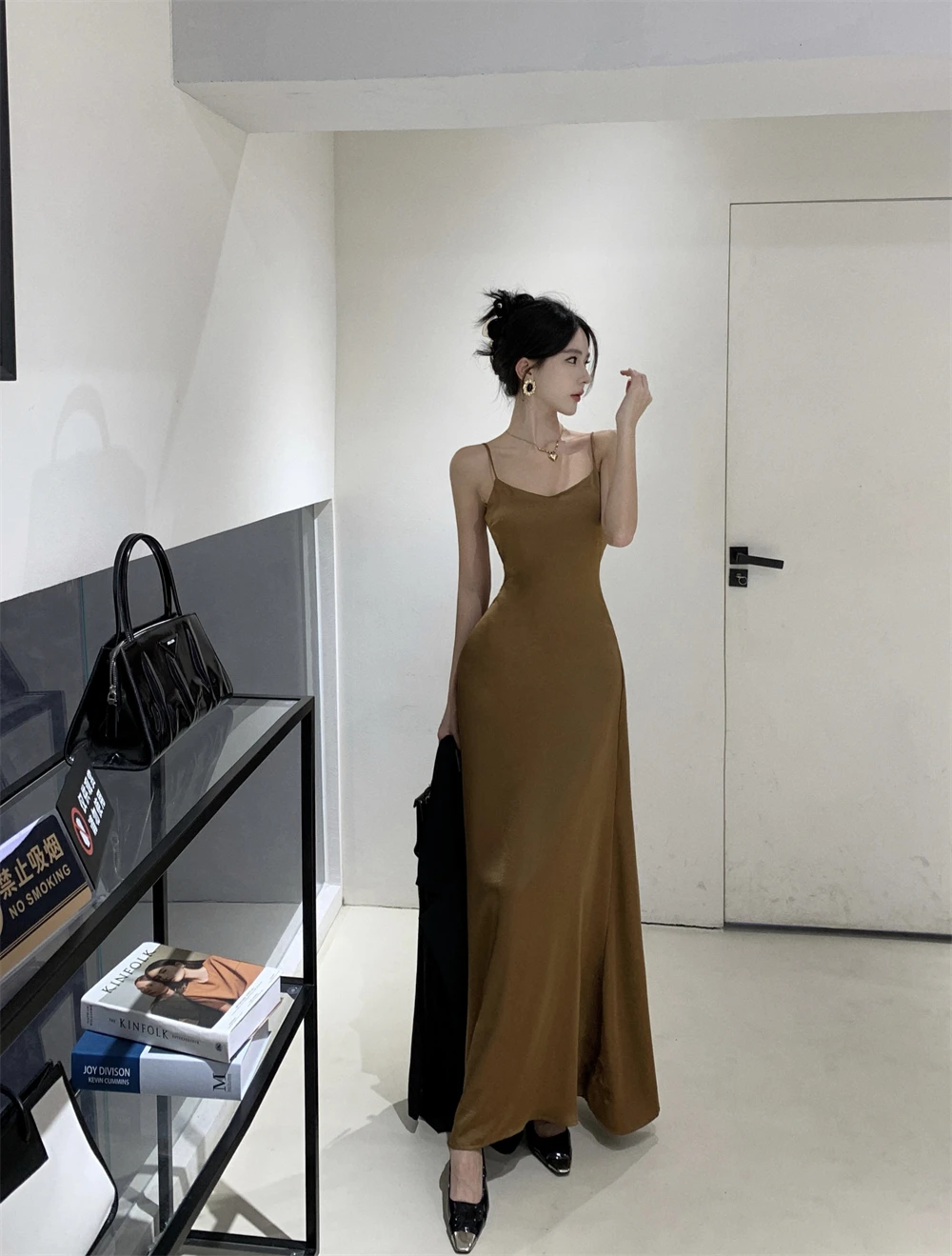 French Vintage Evening Party Dress Spaghetti Strap Long Dresses for Women Summer New Backless Slim Prom Robe Maxi Vestidos Mujer